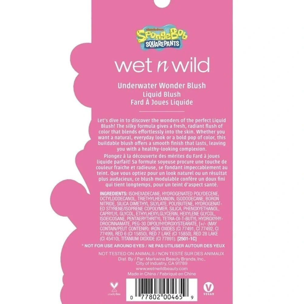 Wet N Wild SpongeBob Underwater Wonder Liquid Blush - Rock Star